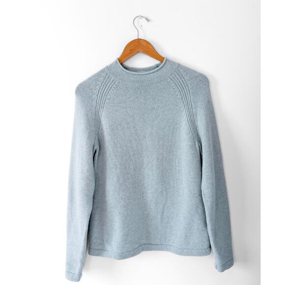 J. Crew Sweaters - J.Crew Women's 1988 Rollneck Sweater Merino Wool Light Powder Blue Knit Top